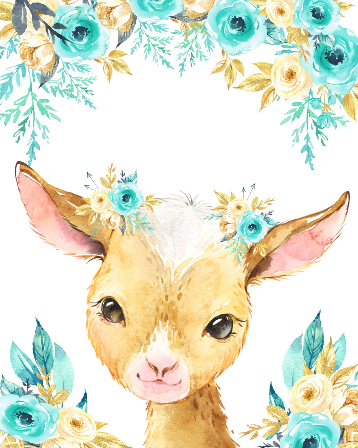 Printable Goat Animal Print Party Decoration for Baby Shower | Etsy