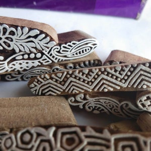 Heena Printing finger design (Set van 10) verschillende blokdruk Dyi Long sticks stempels