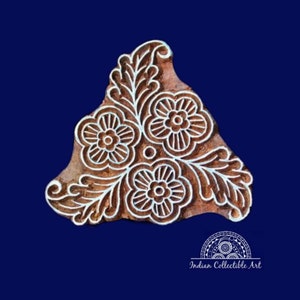 Holzblock Druck Design floral buta print Stempel handgeschnitzt Textil