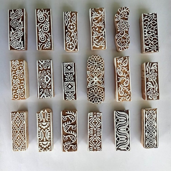 5 pc 22 Dollar Buy Any Borders Wooden Printing Blocks Mix Designs More than 15 Different Designs Different Offers