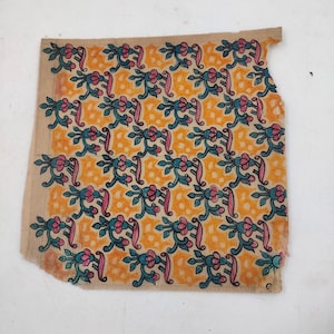 Indiase handgemaakte textiel bloemenkunstwerk vintage verzamelobjecten
