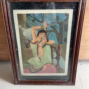 Original Indian Watercolor Painting: Signed Collectible Art (24x32 INCHES)
