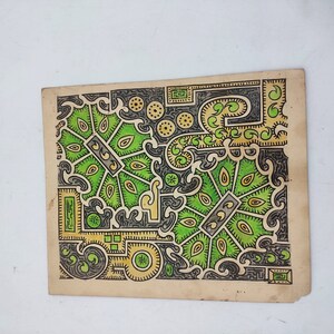Wanddekor handgemachte alte indische Blumenmuster Sammler Papierkunstwerk