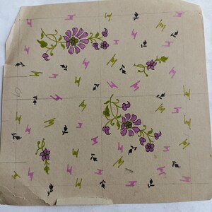 ヴィンテージデザインの手作り花柄織物、希少な収集価値のある芸術作品