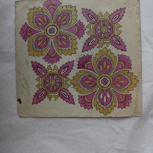 Obra de arte coleccionable de diseño de papel antiguo hecho a mano vintage indio