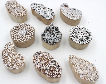 Wooden Printing Block Stamps different sets choose as per your likes handmade