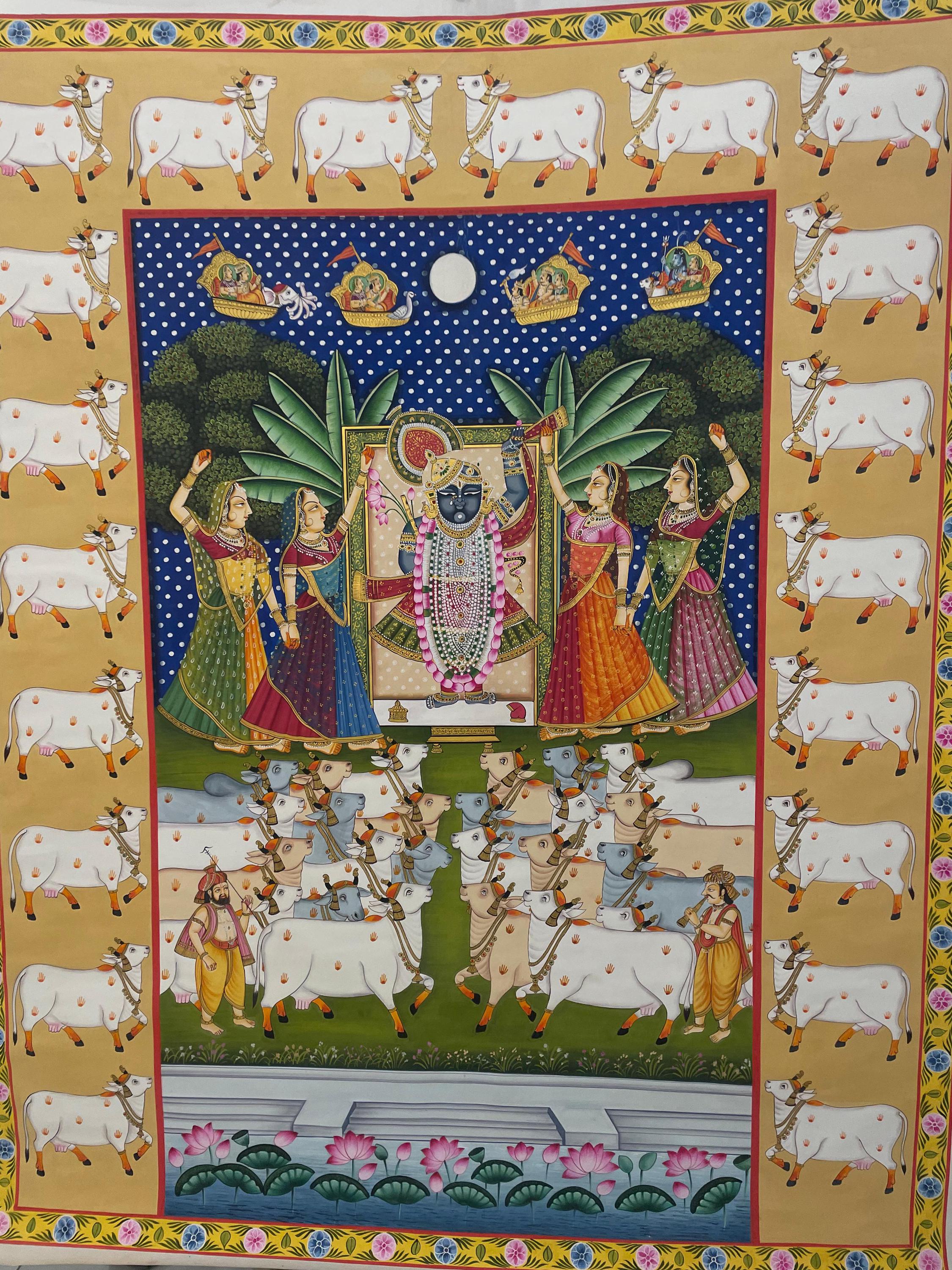 Wall Decorative Shrinathji Pichwai Handpainted Artwork - Etsy