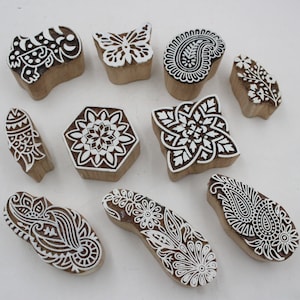 Textile Holzdruck Block Mix Designs 10 Block Druckfarbe
