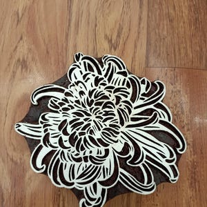様々なサイズの花柄ハンドメイド木製印刷ブロック