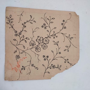Vintage indisches Büttenpapier Design florales Paisley Kunstwerk