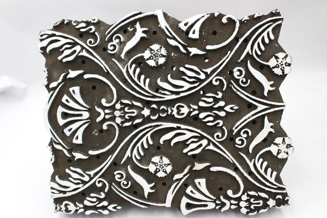 Wooden Printing Hand Curved Block Paisley Printing Design - Etsy