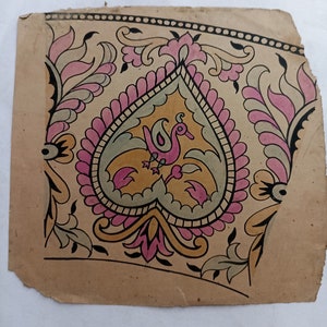 Old Textile vintage raros diseños coleccionables en papel indio hecho a mano