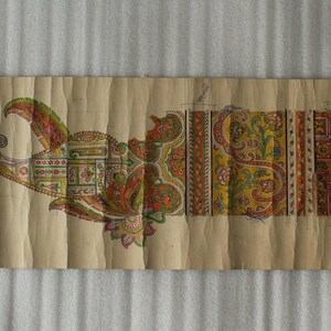 Vintage handgemachtes Textilpapier Designs Sammlerstück Kunst