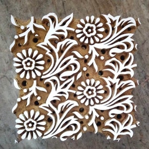 Textildesign handgebogen floral Paisley Holzstempel Textilgewebedruck machen Block.