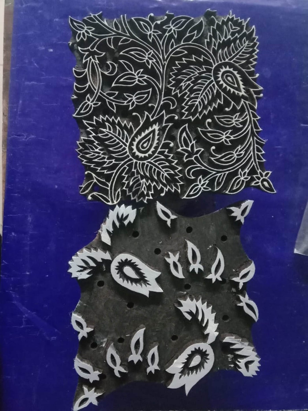 Hand Block Printing Blocks Fabric Designs Double Color Floral Print 6 ...