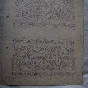 Diseños textiles de papel vintage - Patrones artísticos pintados a mano - Manualidades retro de bricolaje