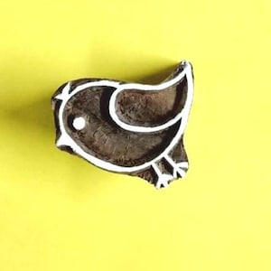 Dekorative indische Briefmarken-Block handgeschnitzte Vogel Design Kinder drucken Blockmarken.