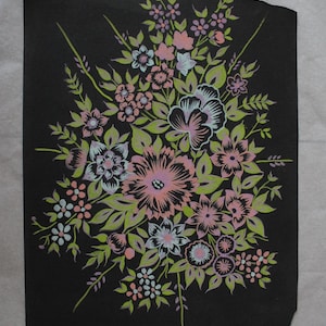 Bloemblaadjes bloemen schilderij op papier zeldzame vondst verzamelkunstwerken Indiase ontwerpen