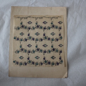 Handgemaltes Vintage Paisley-Design auf altem Papierdekorativ-Design