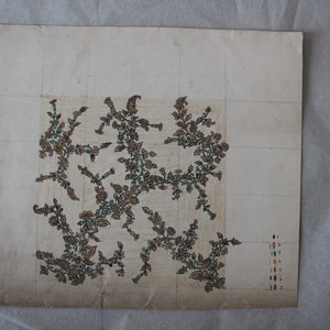 Diseños textiles de papel antiguo: auténtico arte pintado a mano