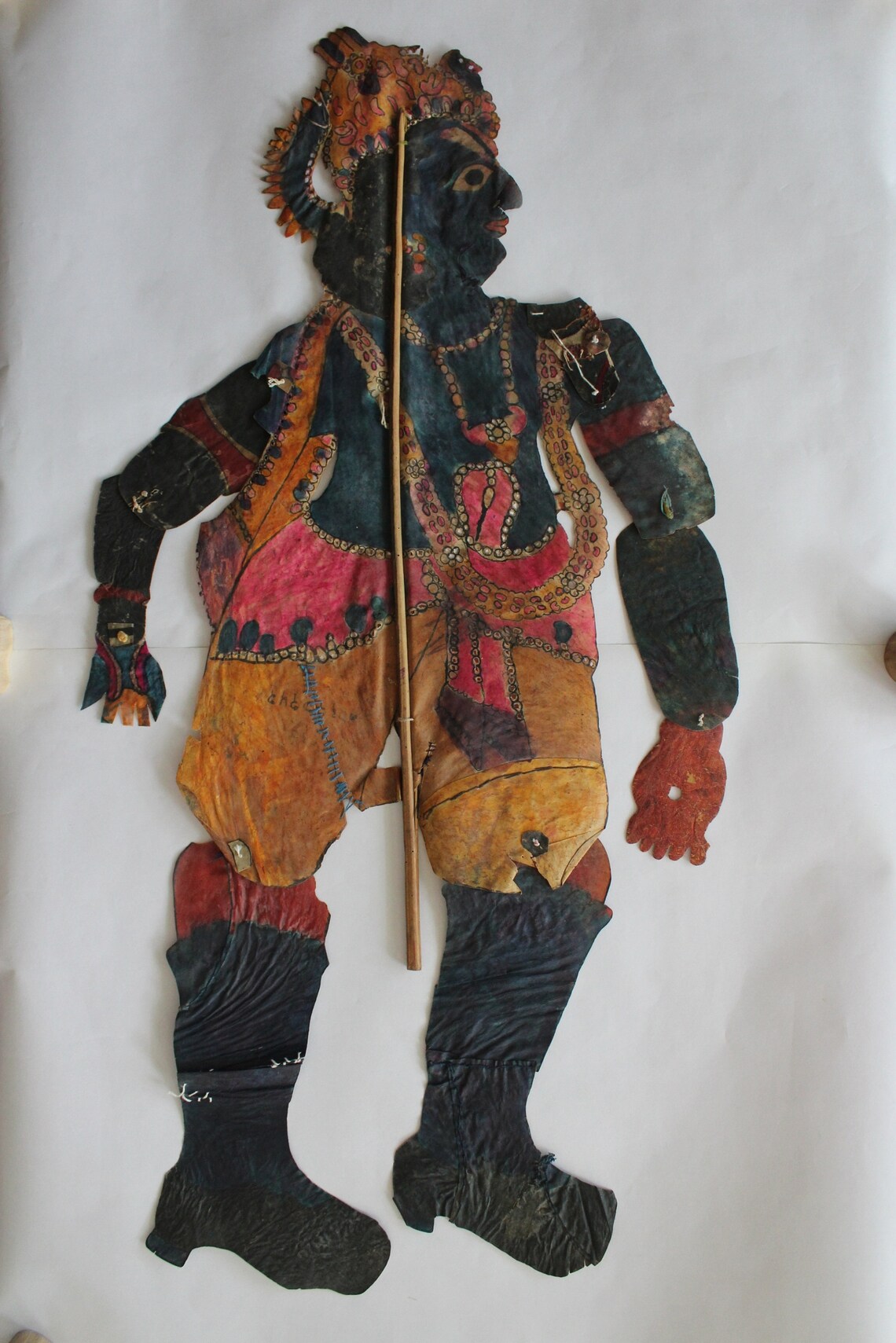 Leather shadow puppet rare collectible piece of folk art Etsy