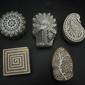 Craft Making Wooden Stamp Different Design Blocks