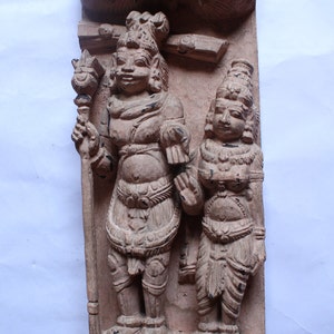 Original Wooden Rare Carving Chariot Antique Sculpture Artifacts