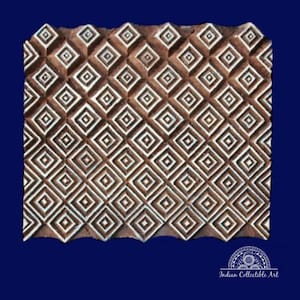 Holzdruckblock des geometrischen Designs handgeschnitztes Stempeldesign