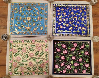 Floral Pichwai Painting: 24kt Gold Lotus Art on Cloth