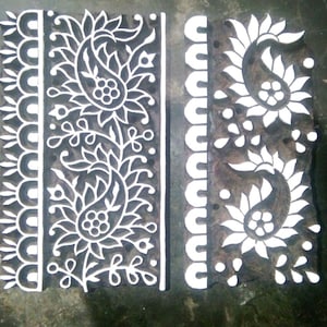 Paisley Designs houten drukblokstempels twee kleuren