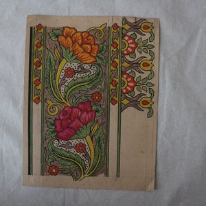 Time-Tested Elegance: Vintage Textile Art hand painted designs