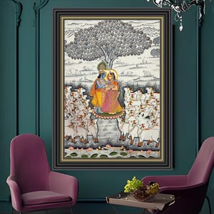 Radha krishna pichwai painting original artwork