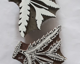 Textile Wooden Printing Block two color fabric printing designs stamps