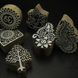 Prints maken van blokstempels, verschillende sets, kies wat je wilt
