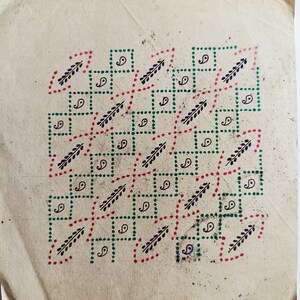 Stare, ręcznie robione, geometryczne wzory, papier, kolekcjonerskie dzieła sztuki