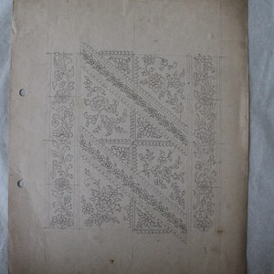 Vintage papieren textielontwerpen - Handgeschilderde artistieke patronen - Retro doe-het-zelf-ambachten
