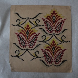 Vintage handgeschept papier ontwerpt oude verzamelbare kunstwerken antiek