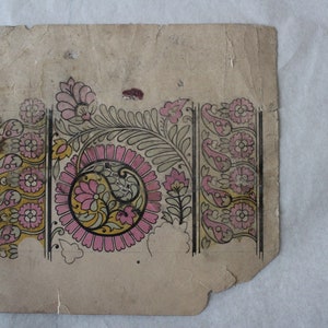 Motifs textiles en papier vintage peints à la main - Dessins uniques
