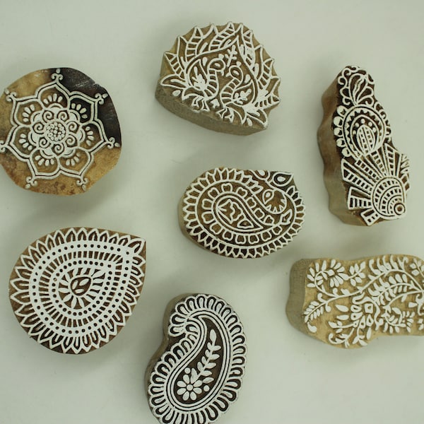 Indian Wood Stamps for Ceramics Etsy