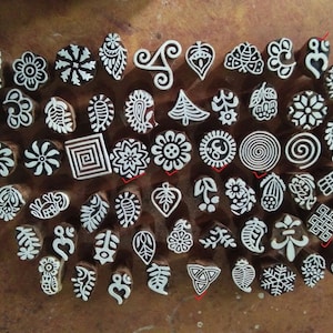 Kleine Buties Holzblock Stempel 50 Plus Design im Set Kombi Hand geschwungen