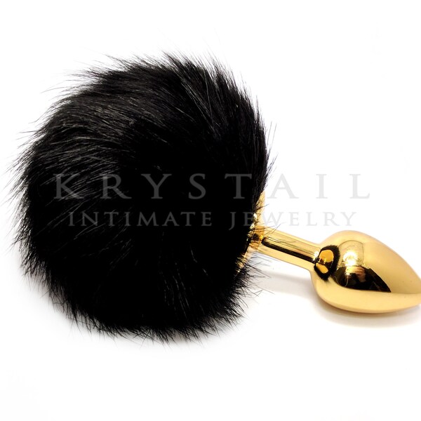 Flowing Wild Black and Brown Tail Butt Plug