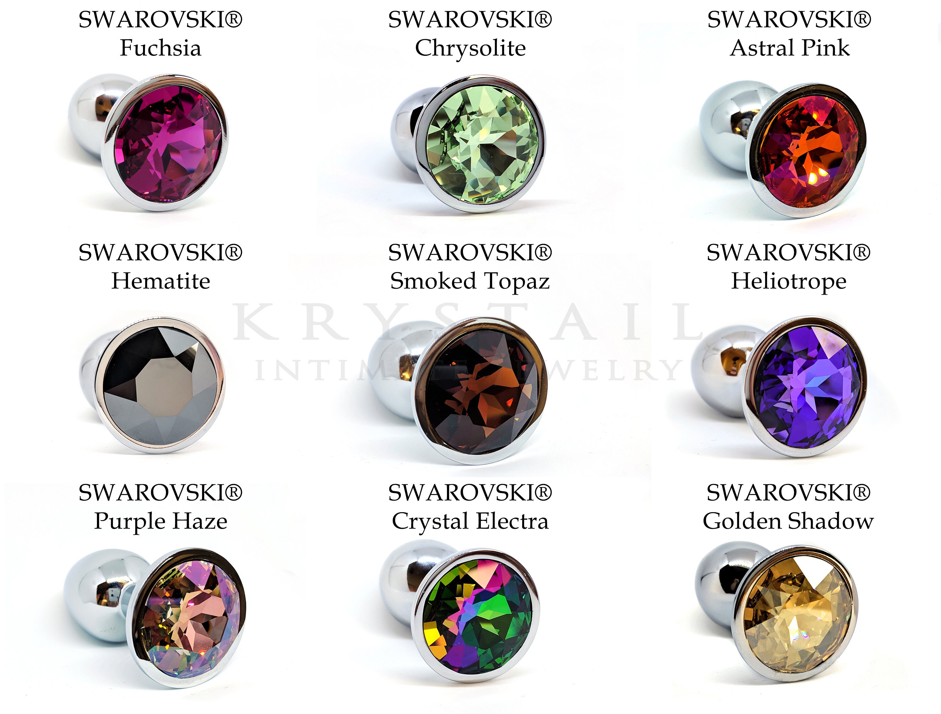 Swarovski Crystal Jewel Butt Plug Multicolor Diamond Anal - Etsy