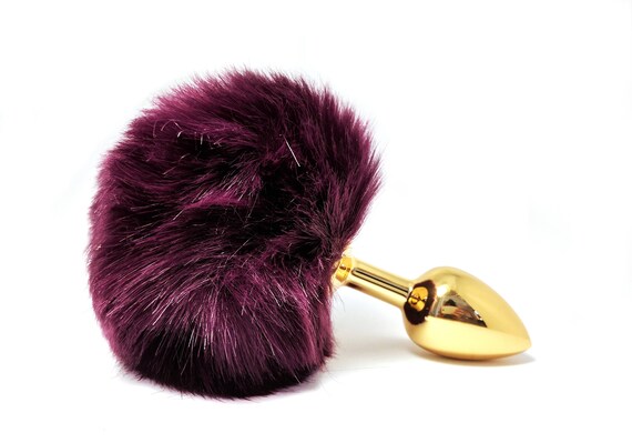 Purple Bunny Tail Butt Plug Anal Decoration Small Anal Etsy