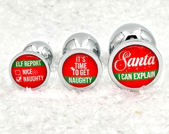 Naughty Yet Festive: Christmas Butt Plug Set with Elf Report · Funny Gag Office Gift Exchange for Colleagues · Holiday Secret Santa Joke