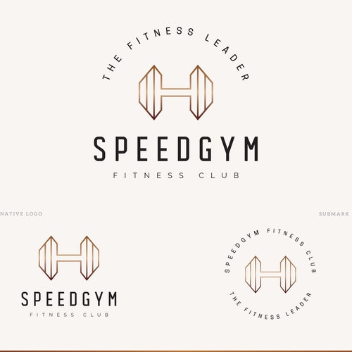 Geometric Logo Design Premade Logo Minimal Logo Gym Logo - Etsy