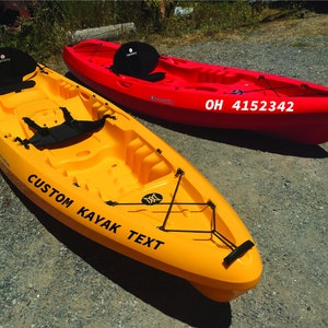 Kayak Vinyl Decal Custom Kayak Decals Kayak Name Decal Jet Ski Decal Boat Decal Custom Text Decals Kayak Stickers