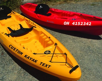 Kayak Vinyl Decal Custom Kayak Decals Kayak Name Decal Jet Ski Decal Boat Decal Custom Text Decals Kayak Stickers