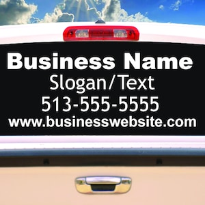 Custom Business Decal Personalized Car/Truck Decal Advertising Decal Business Logo Decal