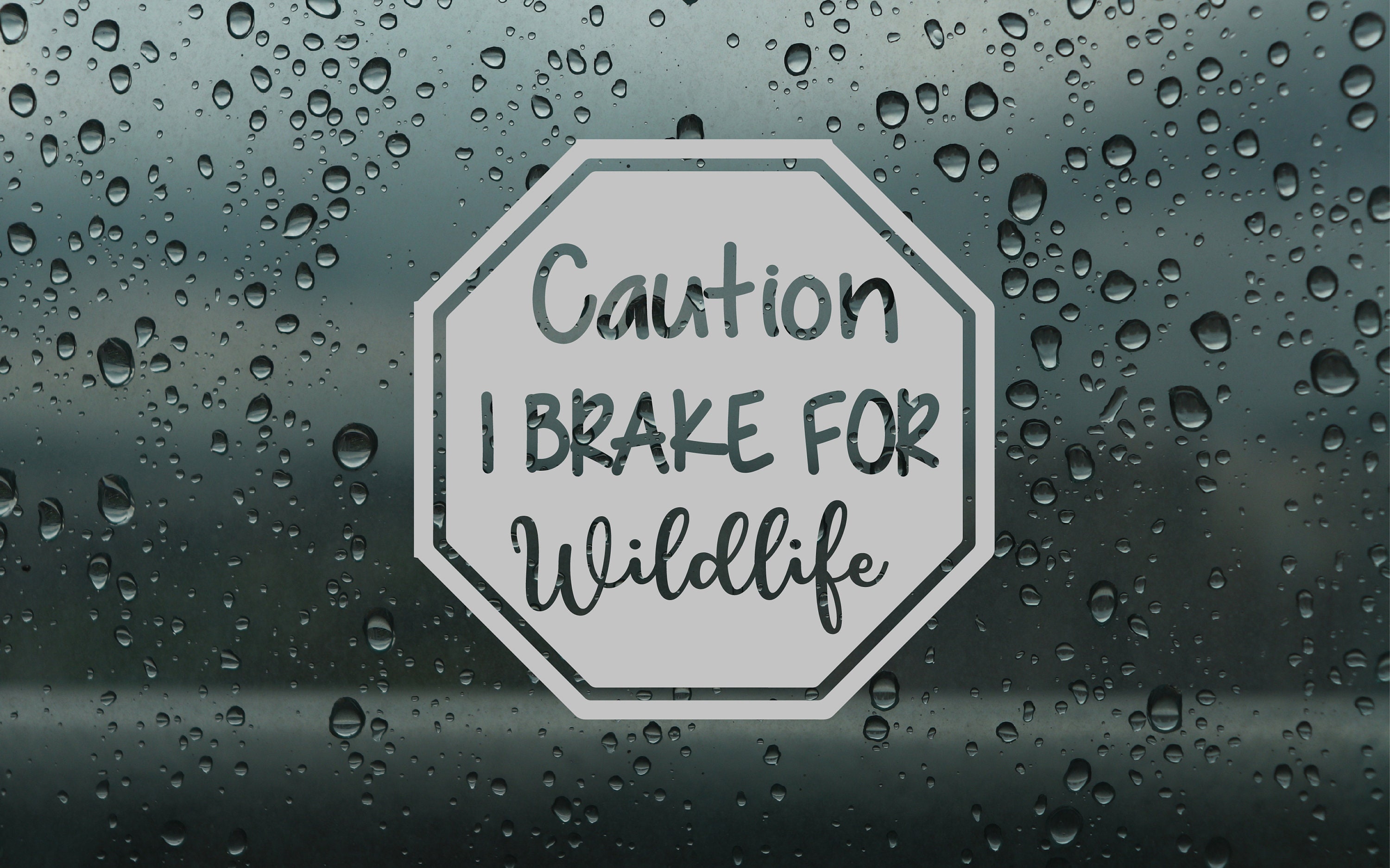 Brake for Wildlife Decal Caution Decal Caution I Brake for Wildlife ...