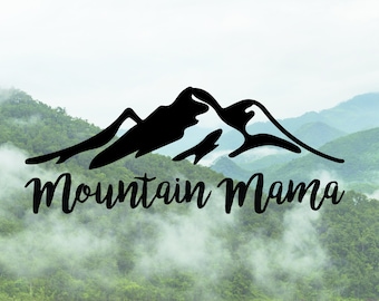 Mountain Mama Decal Mountains Decal Car Decal Vehicle Decal Yeti Decal Smoky Mountains Decal Hand Mountain mama vinyl